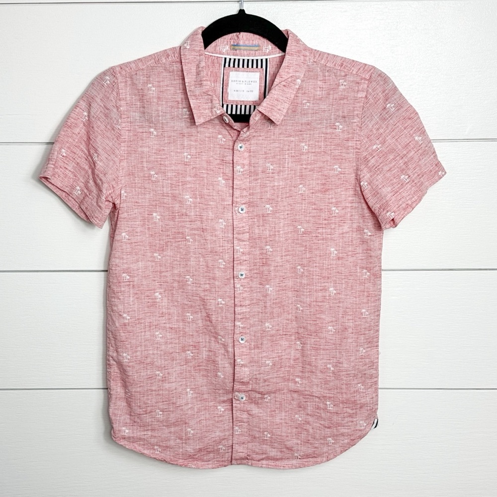 Button down palm tree shirt